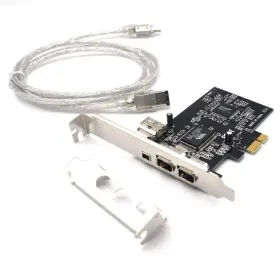 P-1394 Pardarsey Padarsey Pcie 3 Ports 1394a Firewire Expansion Card Pci Express 1x