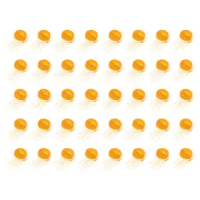 Peroup 619668177643 100x Air Tight Orange Clear Button Cable Uy Butt Connectors