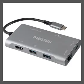 79804238 Philips Elite Plus Usb-c Multiport Power Adapter Converter 4k Hdmi Travel