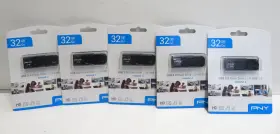 P-fd32gatt4-ge Pny Memory Lot Of 5 32gb Attach 4 Usb 2.0 Flash - New Sealed