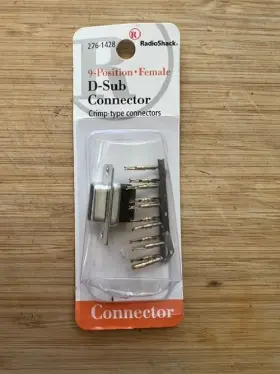 276-1428 Radioshack 2761428 9-position Female D-sub Connector Crimp Style