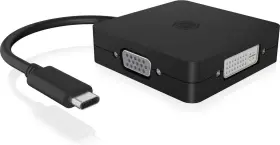 60900  Raidsonic Adap Icy Box Usb-c To Hdmi Dp Vga Or Dvi