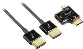Rf-g40603 Rocketfish Super Low Profile High Speed Hdmi Cable Gold Mini Micro Adapter