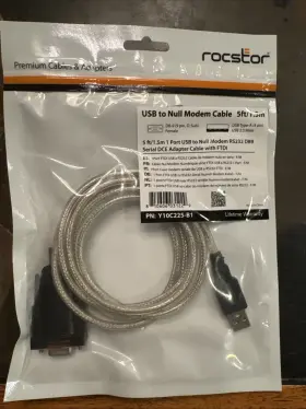 Y10c225-b1 Rocstor Usb To Null Modem Cable. 5 Brand New. Multiple Quantities