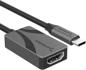 Da-ch8k Sabrent 8k Usb Type-c To Hdmi Adapter - 30hz And 4k 120hz Hdr10/dolby Black