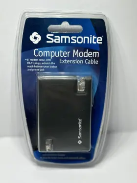 Rj-11 Samsonite 021276222873 Travel Computer Modem With Extension Cable 8 Ft Compact Case New