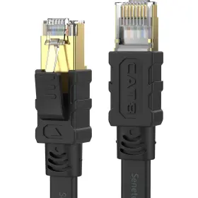 Ueb20f1 Senetem Cat 8 Ethernet Cable 20ft High Speed 40gbps 2000mhz Flat Internet Ne