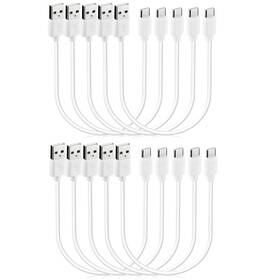 Smays 10pack-1ft-usb-c-cable-wt Short 1ft Usb C Cable 10-pack Bulk A To Type Fast 1 Foot White