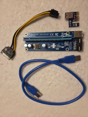 Ver005s Sodial Blue Usb 3.0 Pci-e Express 1x To 16x Extender Riser Card Adapter Ver005s Sodial Blue Usb 3.0 Pci-e Express 1x To 16x Extender Riser Card Adapter