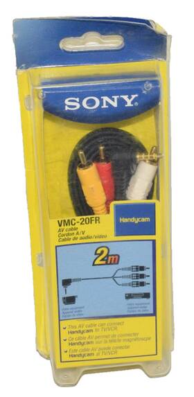 Sony Vmc-20fr New Genuine Handycam A/v Stereo Cable - 3.5mm Male To Rca