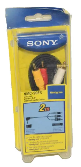 Vmc-20fr Sony New Genuine Handycam A/v Stereo Cable - 3.5mm Male To Rca