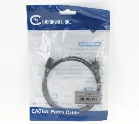 C6athbk3 Sr Components Lot Of 4 Cat6a Slim Utp Black 3ft Cables C6athbk3 Sr Components Lot Of 4 Cat6a Slim Utp Black 3ft Cables