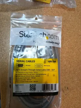 Mxt10010 Startech Straight Through Serial Cable Db9-m/f 10ft Mxt10010 Startech Straight Through Serial Cable Db9-m/f 10ft
