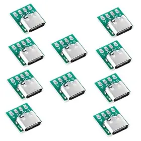 Ic354 Teansic 10 Pcs Usb Type C Connector Board Diy 3.1 Serial Basic Type-c