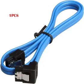 Tlz-400 Techzone 1pcs Blue 90 Degree Rightangle Sata Iii Cable 6.0 Gbps With Locking Latch 18inch Tlz-400 Techzone 1pcs Blue 90 Degree Rightangle Sata Iii Cable 6.0 Gbps With Locking Latch 18inch