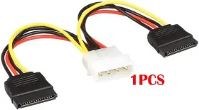 Tlz-404 Techzone 1pcs Molex To Sata Power Cable Splitter Adapter Extension 8 Inch 20cm 18awg