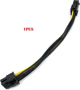 Tlz-414 Techzone 1pcs 6 Pin Male To 8 Pcie Power Cable Pci Express Extension 20cm