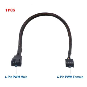 Tlz-417 Techzone 1pcs 12 Inches Pwm 4 Pin Fan Extension Cable For Pc Tlz-417 Techzone 1pcs 12 Inches Pwm 4 Pin Fan Extension Cable For Pc