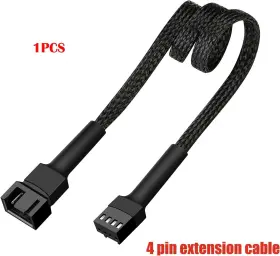Tlz-427 Techzone 1pcs 18 Inch Pwm Fan Extension Cable 46cm For Pc Fans