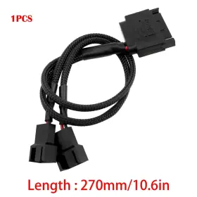 Tlz-441 Techzone 1pcs Sata To 2x 3pin/4pin Pwm Fan Splitter 12v Power Adapter Cable