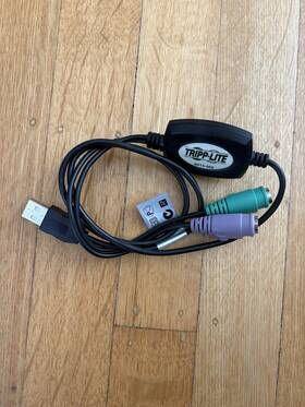 Tripp-lite Bo15-000 Usb To Ps/2 Converter Adapter Cable B015-000 For Keyboard Mouse