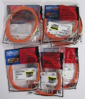 N516-05m Tripp Lite Tripp-lite 5m Duplex Multimode 50/125 Fiber Optic Patch Cable Lot Of 7
