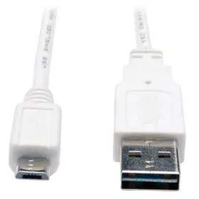 Ur050-003-wh Tripplite Tripp Lite 3ft Usb 2.0 Universal Reversible Cable A To 5pin Micro B - For