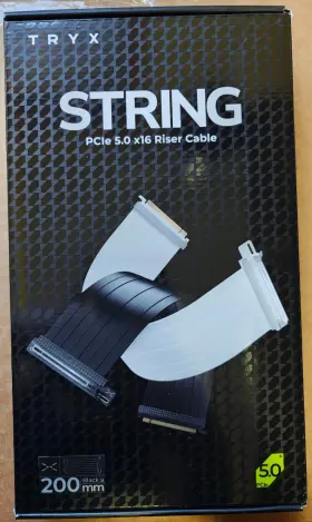 Tryx 850066255360 String Pcie 5.0 X 16 Riser Cable 200mm Vertical Gpu Mount Flexible Tryx 850066255360 String Pcie 5.0 X 16 Riser Cable 200mm Vertical Gpu Mount Flexible