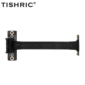 Turbo-roofinds 445016521553 Pcie3.0 1x To X1 Cable 120mm Dual 90 Degree Right Angle Pcie Extension