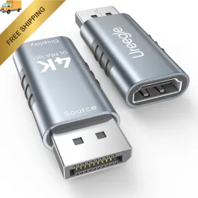 2668 Ureegle 4k Displayport To Hdmi Adapter 2 Pack Dp Display Gray