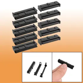 Uxcell 700836016236 10 Pcs Black Dual Row 30 Pins Idc Socket Connector Female Header 2.54mm Uxcell 700836016236 10 Pcs Black Dual Row 30 Pins Idc Socket Connector Female Header 2.54mm