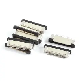Uxcell 712662256168 10 Pcs Bottom Port 20pin 0.5mm Pitch Ffc Fpc Ribbon Sockets Connector