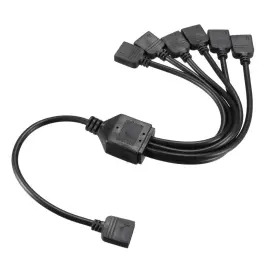 Uxcell 784958286494 Argb Splitter Cable 1 Female To 6 3 Pin Extension Connector 30cm Length