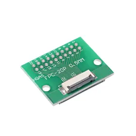 Uxcell 784958696491 Ffc Fpc 20pin 0.5mm 1mm Pitch To Dip 2.0mm Pcb Converter Board