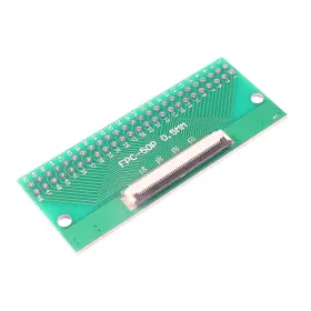 Uxcell 784958696545 Ffc Fpc 50pin 0.5mm Pitch To Dip 2.0mm Pcb Converter Board Couple Extend Adapter