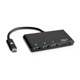 V7 662919088885 Usb-c Male To 5-in-1 Hub Female Black V7uc3u-hub-blk-1n V7uc3uhubblk1n