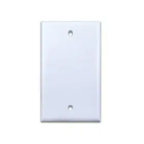 820540x Vanco International Single Gang Blank Wall Plate - White