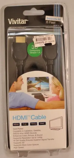 Viv-6-hdmi Vivitar Brand New Box Is Sealed Hdmi Cable 6 Feet Supposrts 3d High Speed Viv-6-hdmi Vivitar Brand New Box Is Sealed Hdmi Cable 6 Feet Supposrts 3d High Speed