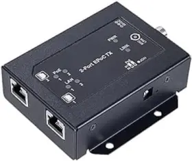 2wip Wantec 5713 2-wire Ethernet Adapter With Poe - Bnc Client Camera Side Rece