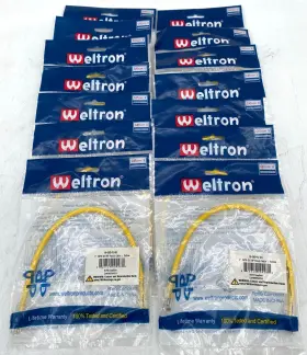 90-c6cb-yl-001 Weltron Lot Of 14 New 1ft Cat6 Utp Patch Network Cables