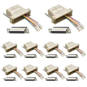 Db25 Willwewon 763467408634 10pcs Female To Rj45 Modular Adapter 25 Pin Serial Port Beige Db25 Willwewon 763467408634 10pcs Female To Rj45 Modular Adapter 25 Pin Serial Port Beige