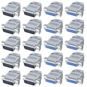 Db15 Willwewon 763467697441 Solder Connector 2 Row 15 Pin Rs232 D-sub Male Female Db15 Willwewon 763467697441 Solder Connector 2 Row 15 Pin Rs232 D-sub Male Female