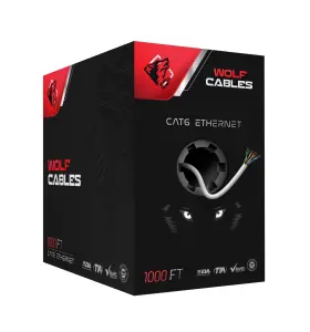 Wc-cat6-ethrnt-c-wht Wolf Cables Heavy-duty Cat6 Ethernet Cable 1000ft Utp 23awg 550mhz Stable And Remar