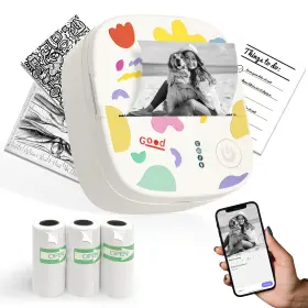 B0f7lqgz13 Xengro Mini Portable Thermal Sticker Printer With 3 Rolls Paper - Kids/diy B0f7lqgz13 Xengro Mini Portable Thermal Sticker Printer With 3 Rolls Paper - Kids/diy