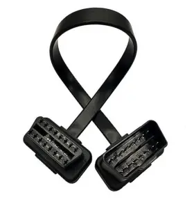Xbl-obd-10030 Xwbella Obd2 Extension Cable Obd 2 Ii 16 Pin Male To Female Flat Ribbon 30cm/1feet