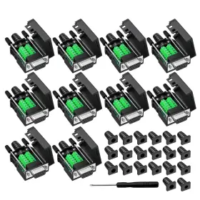 8430 Yiovvom Db9 Breakout Connector Female 9 Pin Rs232 10 Pcs Adapter