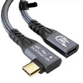 Gen2x Yiwentec F0404 Usb C Cable To 3.2 2 Male Female Angle Type Charging 1m