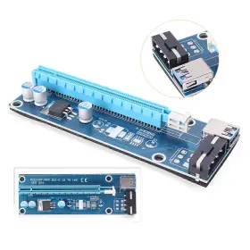 Zdl-kabusikikaisya1989usa 8dzyj086 1x To 16x Extender Riser Card Adapter Sata Power Cable Pci-e Express Ew7 Usb3.0