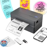Nulltonex Bluetooth Thermal Shipping Label Printer: 4X6 Wireless Mini Clear New. Price: $84.63.