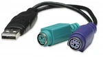 Manhattan Usb-a To PS/2 Converter Cable, 15CM, Female, Black, Connects New. Price: $7.29.